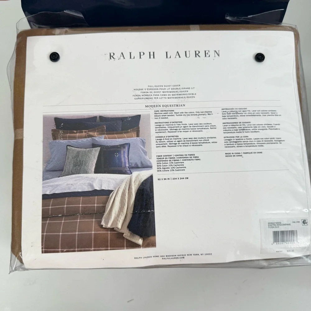 Ralph Lauren‎ NEW Modern Equestrian Duvet Cover Full/Queen